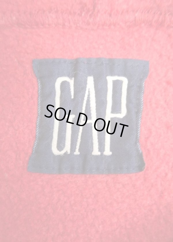 画像2: 90'S GAP 旧タグ ヘビーウエイト スウェットパーカー フェードレッド USA製 (VINTAGE)