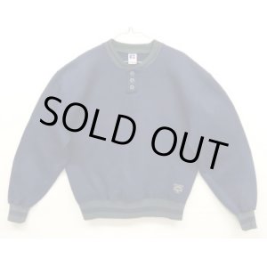 画像: 90'S RUSSELL ATHLETIC ヘンリーネック スウェットシャツ ネイビー USA製 (VINTAGE)