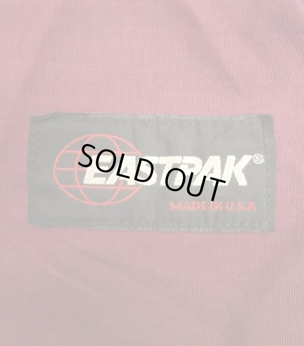 画像2: 80'S EASTPAK 旧タグ ボトムレザー ナイロン バックパック バーガンディ USA製 (VINTAGE)