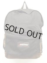 画像: 80'S EASTPAK 旧タグ ボトムレザー ナイロン バックパック ブラック USA製 (VINTAGE)