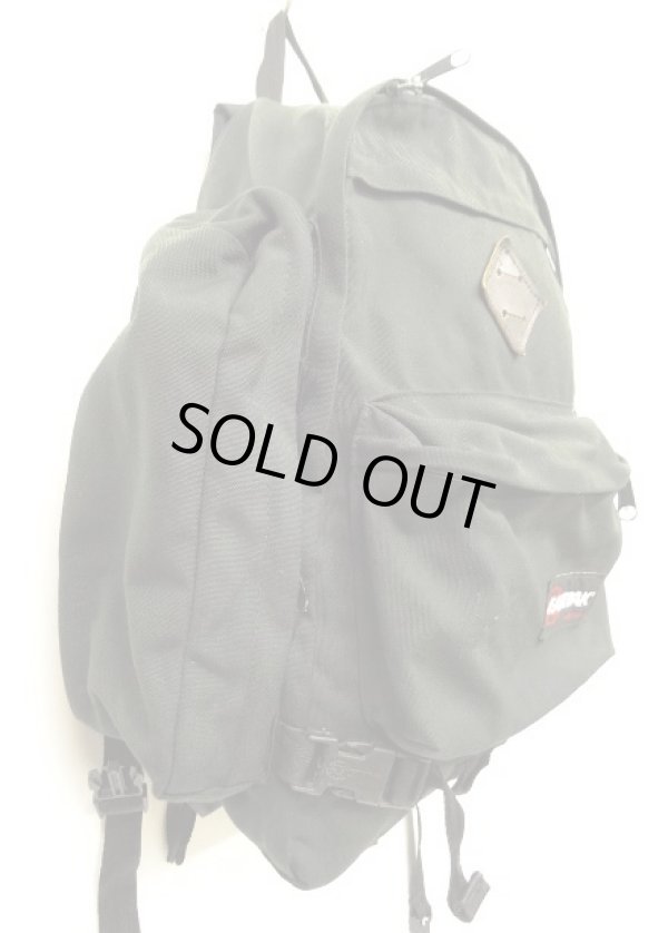 画像4: 80'S EASTPAK 旧タグ 両サイド収納付き ナイロン バックパック ブラック USA製 (VINTAGE)