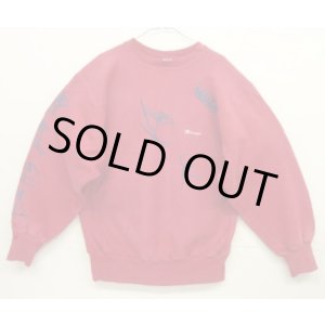 画像: 90'S CHAMPION "両面＆右袖プリント" 刺繍タグ リバースウィーブ ダークレッド USA製 (VINTAGE)