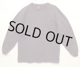 画像: 90'S PATAGONIA 黒タグ オーバルロゴ刺繍 長袖 ポケット付きTシャツ グレープ USA製 (VINTAGE)