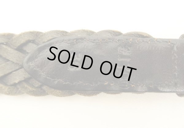 画像4: 90'S LL Bean "SOLID BRASSバックル" メッシュレザーベルト ブラック USA製 (VINTAGE)