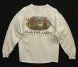 画像1: 00'S ORVIS "NORTH PARK ANGLERS" 両面プリント 長袖 Tシャツ ホワイト (VINTAGE)