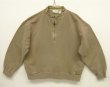 画像1: 00'S ORVIS ガゼット付き ハーフジップ スウェットシャツ フェードベージュ (VINTAGE)