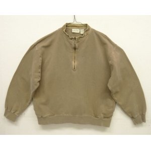 画像: 00'S ORVIS ガゼット付き ハーフジップ スウェットシャツ フェードベージュ (VINTAGE)
