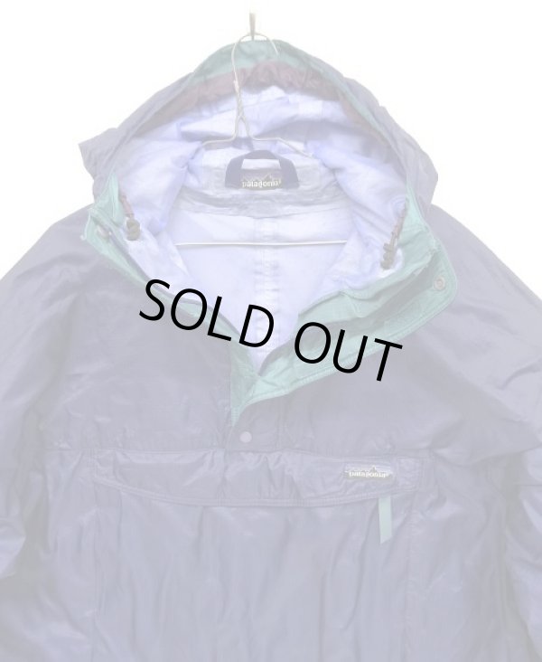 画像4: 90'S PATAGONIA 旧タグ リップストップナイロン アノラックパーカー ネイビー/グリーン (VINTAGE)