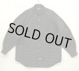 画像: 90'S RALPH LAUREN "THE BIG OXFORD" 裾ロゴ刺繍 オックスフォード 長袖 BDシャツ チェック柄 (VINTAGE)