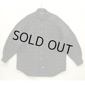 画像: 90'S RALPH LAUREN "THE BIG OXFORD" 裾ロゴ刺繍 オックスフォード 長袖 BDシャツ チェック柄 (VINTAGE)