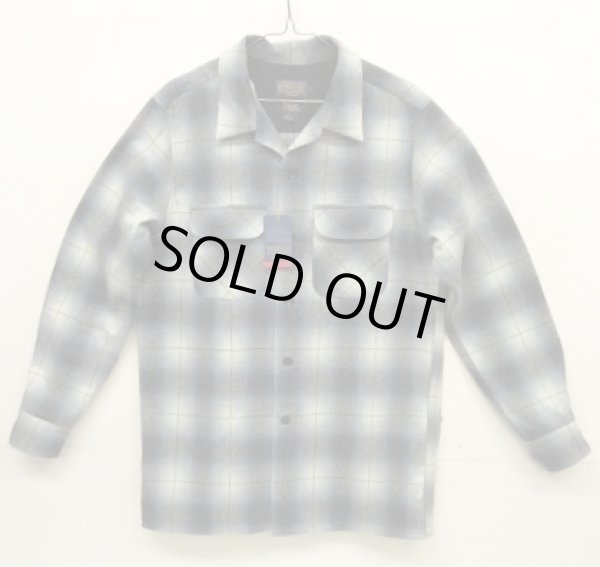 画像1: 00'S PENDLETON "BOARD SHIRT" ウール オープンカラーシャツ オンブレチェック (DEADSTOCK)