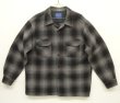 画像1: 90'S PENDLETON "BOARD SHIRT" ウール オープンカラーシャツ オンブレチェック (VINTAGE)