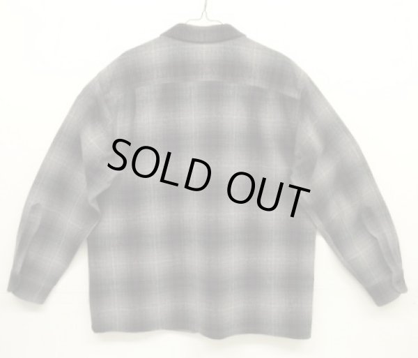 画像3: 90'S PENDLETON "BOARD SHIRT" ウール オープンカラーシャツ オンブレチェック (VINTAGE)