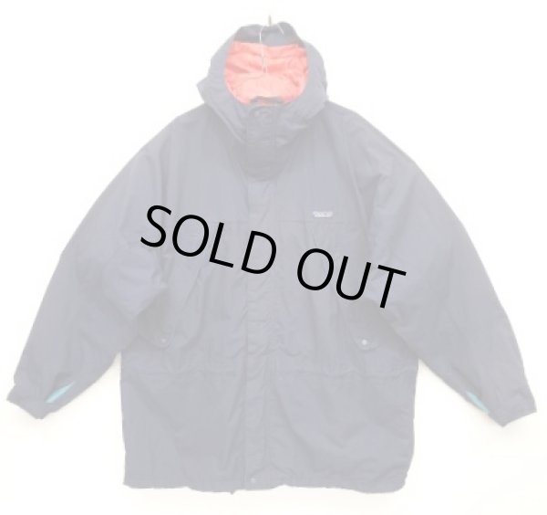 画像1: 90'S PATAGONIA 旧タグ "STORM JACKET" ナイロン シェルジャケット ネイビー/グリーン (VINTAGE)