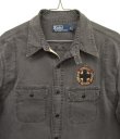 画像3: 90'S RALPH LAUREN チンスト付き バックステンシル ワークシャツ ブラック (VINTAGE)