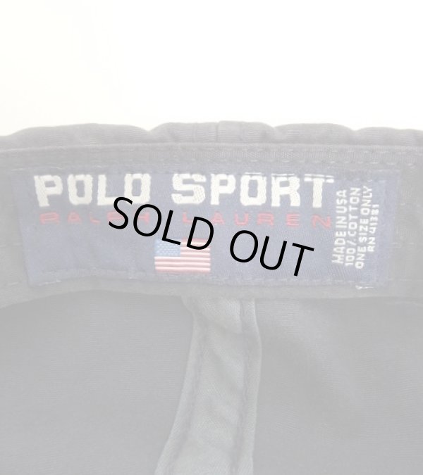 画像6: 90'S RALPH LAUREN "POLO SPORT" 同色USA ベースボールキャップ ネイビー USA製 (VINTAGE)