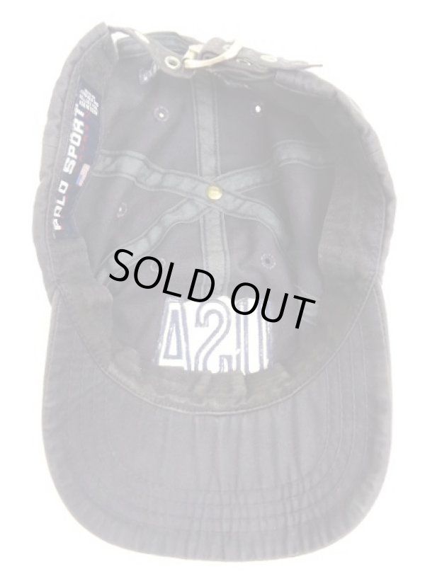 画像5: 90'S RALPH LAUREN "POLO SPORT" 同色USA ベースボールキャップ ネイビー USA製 (VINTAGE)