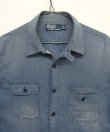 画像3: 90'S RALPH LAUREN チンスト付き メタル猫目ボタン シャンブレー ワークシャツ ブルー (VINTAGE)