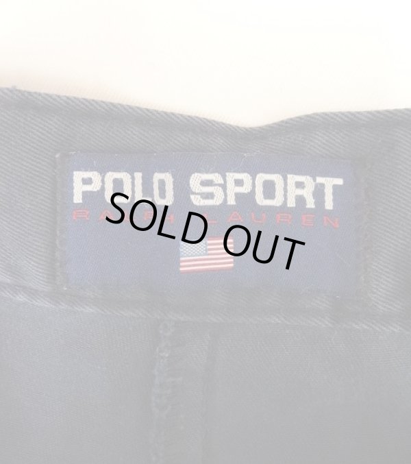 画像2: 90'S RALPH LAUREN "POLO SPORT" ツープリーツ チノ カーゴパンツ ネイビー USA製 (VINTAGE)