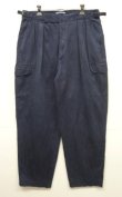 画像1: 90'S RALPH LAUREN "POLO SPORT" ツープリーツ チノ カーゴパンツ ネイビー USA製 (VINTAGE)