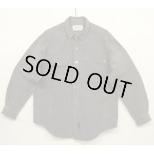 画像: 80'S RALPH LAUREN "白タグ" メタルボタン シャンブレー ワークシャツ ブラック (VINTAGE)