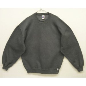 画像: 90'S RUSSELL ATHLETIC 前Vガゼット付き クルーネック スウェットシャツ チャコール メキシコ製 (VINTAGE)