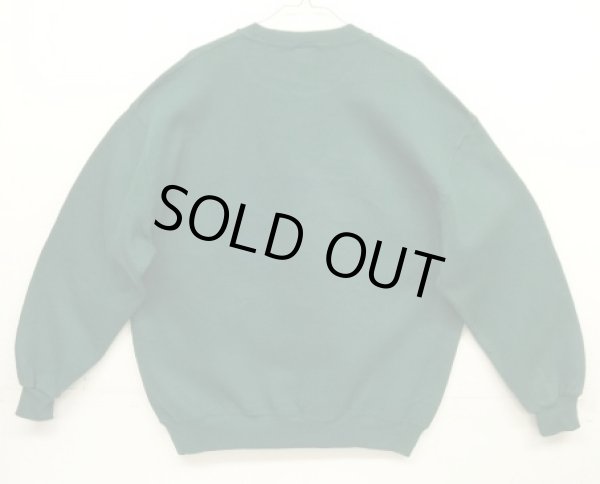 画像4: 90'S RUSSELL ATHLETIC 前Vガゼット付き クルーネック スウェットシャツ ダークグリーン USA製 (VINTAGE)