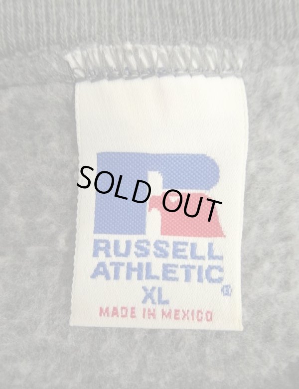 画像2: 90'S RUSSELL ATHLETIC 前Vガゼット付き クルーネック スウェットシャツ チャコール メキシコ製 (VINTAGE)