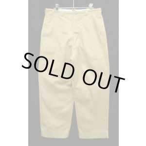 画像: 60'S アメリカ軍 US ARMY コットン100% チノパンツ SERVAL製ブラスジップ (VINTAGE)