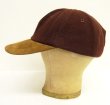 画像3: 90'S J.CREW 旧タグ ウール/レザー ベースボールキャップ ブラウン USA製 (VINTAGE)