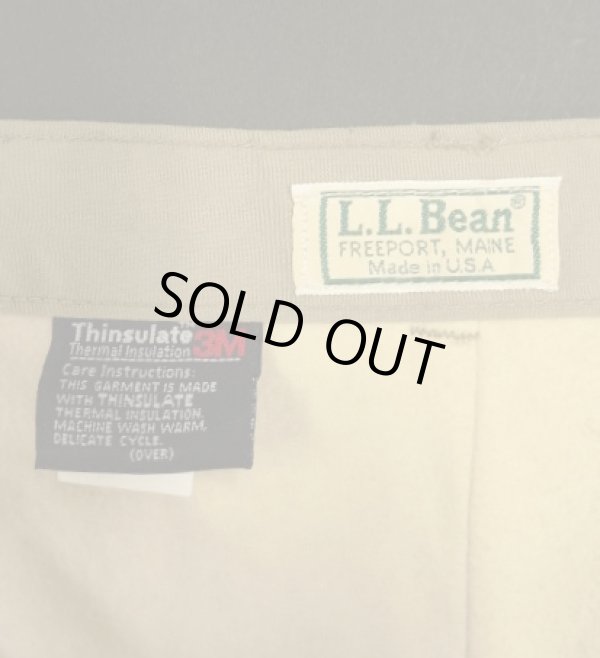 画像2: 80'S LL Bean 裏地シャモアクロス ワークパンツ ベージュ TALONジップ USA製 (VINTAGE)