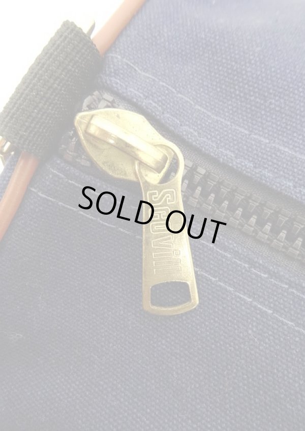 画像3: 80'S LL Bean "ギザタグ" キャンバス/レザー ダッフルバッグ ネイビー/オフホワイト USA製 (VINTAGE)