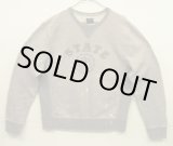 画像: 00'S J.CREW 前Vガゼット付き 染み込みプリント ヴィンテージ加工 スウェットシャツ ツートンカラー (VINTAGE)