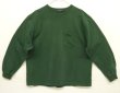 画像1: 90'S J.CREW 旧タグ ポケット付き 長袖 Tシャツ グリーン USA製 (VINTAGE)