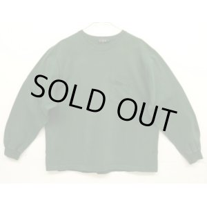 画像: 90'S J.CREW 旧タグ ポケット付き 長袖 Tシャツ グリーン USA製 (VINTAGE)