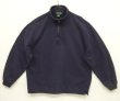 画像1: 90'S J.CREW 旧タグ ハーフジップ スウェットシャツ ネイビー (VINTAGE)