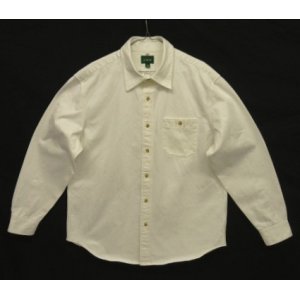 画像: 00'S J.CREW 旧タグ 赤耳付きヘビーキャンバス ワークシャツ ホワイト (VINTAGE)