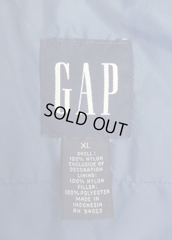 画像2: 90'S GAP 旧タグ 中綿入り リップストップナイロンベスト ブラック (VINTAGE)