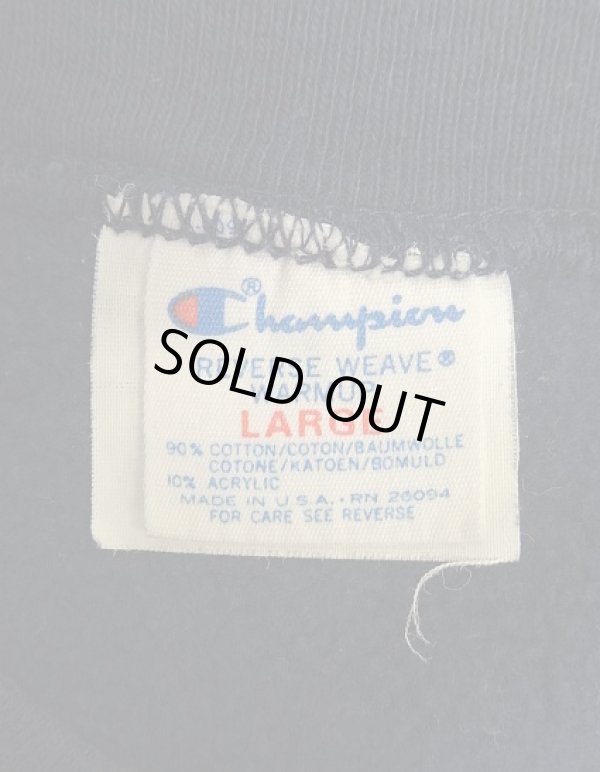 画像2: 80'S CHAMPION "SUN" トリコタグ リバースウィーブ ネイビー USA製 (VINTAGE)