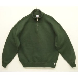 画像: 90'S RUSSELL ATHLETIC ハーフジップ スウェットシャツ オリーブ メキシコ製 (VINTAGE)