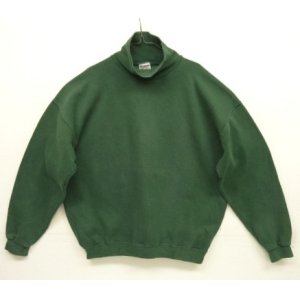 画像: 90'S PLUMA タートルネック ヘビーウエイト スウェットシャツ グリーン USA製 (VINTAGE)
