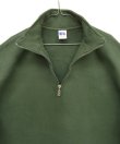 画像3: 90'S RUSSELL ATHLETIC ハーフジップ スウェットシャツ オリーブ メキシコ製 (VINTAGE)