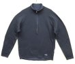 画像1: 00'S PATAGONIA 裾ロゴ レギュレーター R1 ハーフジップ ロングスリーブ ダークブルー USA製 (VINTAGE)