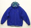 画像1: 90'S PATAGONIA 裏地メッシュリップストップナイロン シェルジャケット ダークブルー (VINTAGE)