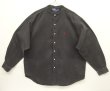画像1: 90'S RALPH LAUREN "POSTBOY" 長袖 バンドカラーシャツ フェードブラック (VINTAGE)