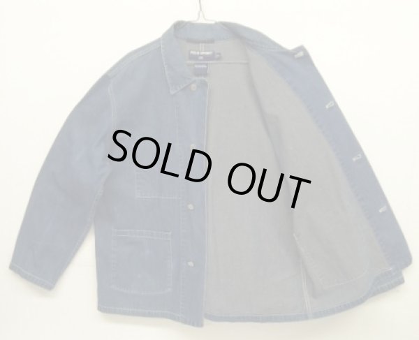 画像3: 90'S RALPH LAUREN "POLO SPORT" レザータグ デニム カバーオール インディゴ (VINTAGE)