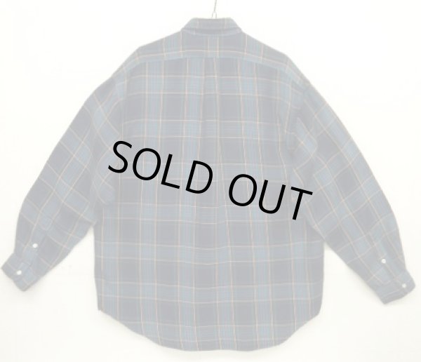 画像3: 90'S RALPH LAUREN レーヨン100% フラップ付きポケット 長袖 シャツ チェック柄 (VINTAGE)