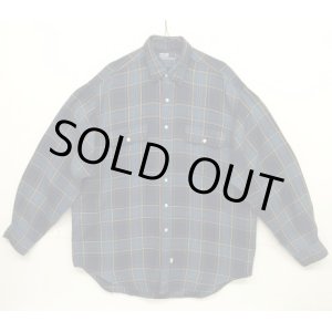 画像: 90'S RALPH LAUREN レーヨン100% フラップ付きポケット 長袖 シャツ チェック柄 (VINTAGE)