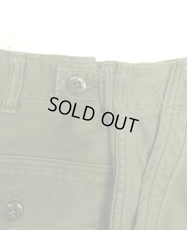 画像6: 60'S アメリカ軍 US ARMY "OG107" 初期モデル コットンサテン 平ボタン ベイカーパンツ L (VINTAGE)