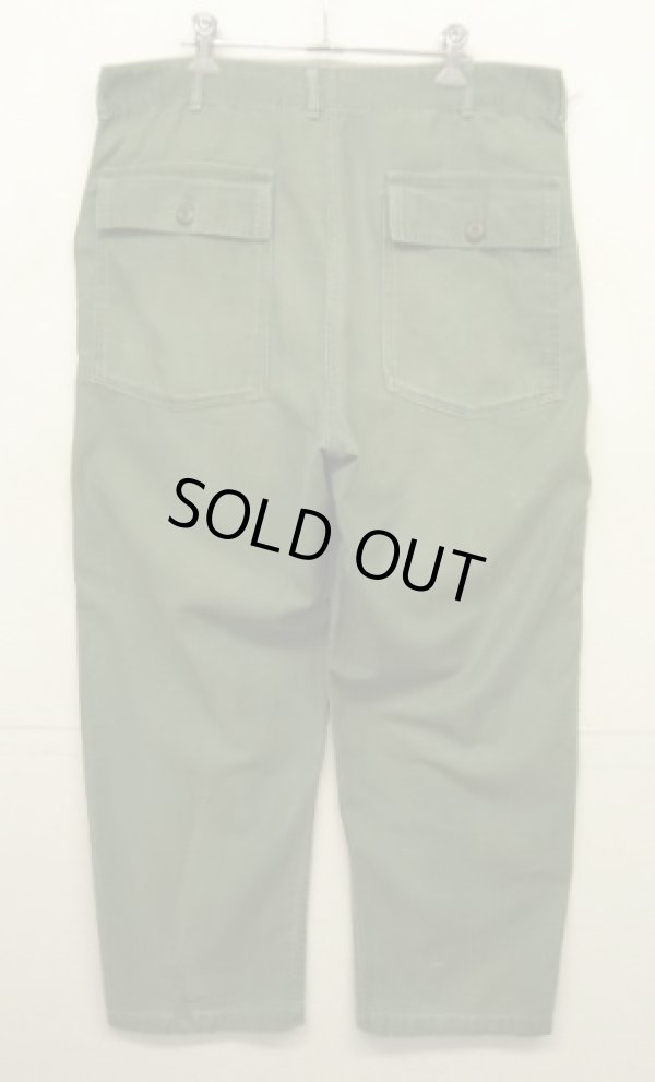 画像4: 60'S アメリカ軍 US ARMY "OG107" コットンサテン ベイカーパンツ W36L33 (VINTAGE)